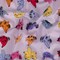 1 Yard Cotton Voile Lilac and Rainbow Dog Doodles TREATS Print Fabric